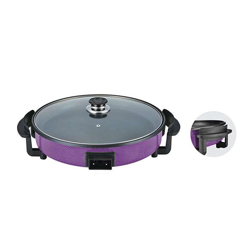 1500W Round Electric Pizza Pan Skillet With GS A13 Handles