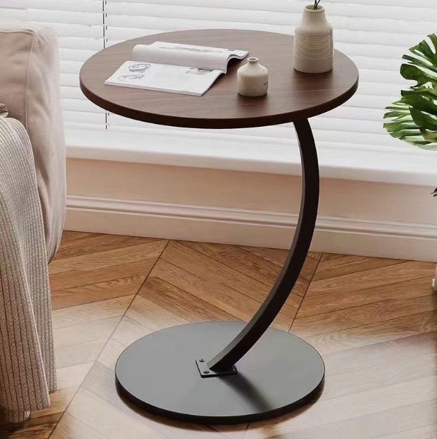 Wholesale Modern Round Wood Small Bedside dinning Table Sofa Coffee Side Table for Sofa Corner Living Room Balcony Bar