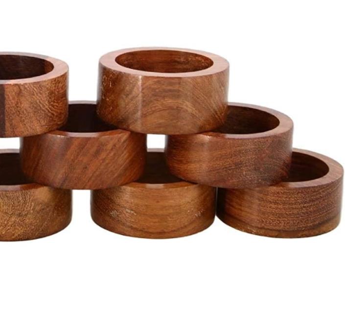 Set of 12 Sleek Plain Handmade Decorative Napkin Rings