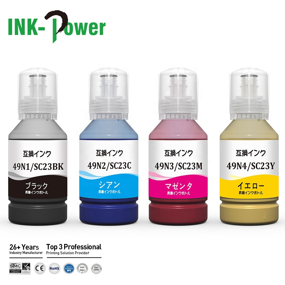 INK-POWER T49N T49N1 T49N2 T49N3 T49N4 Premium Sublimation Compatible Color Bulk Water Based Bottle Refill Ink For Epson SC-F550
