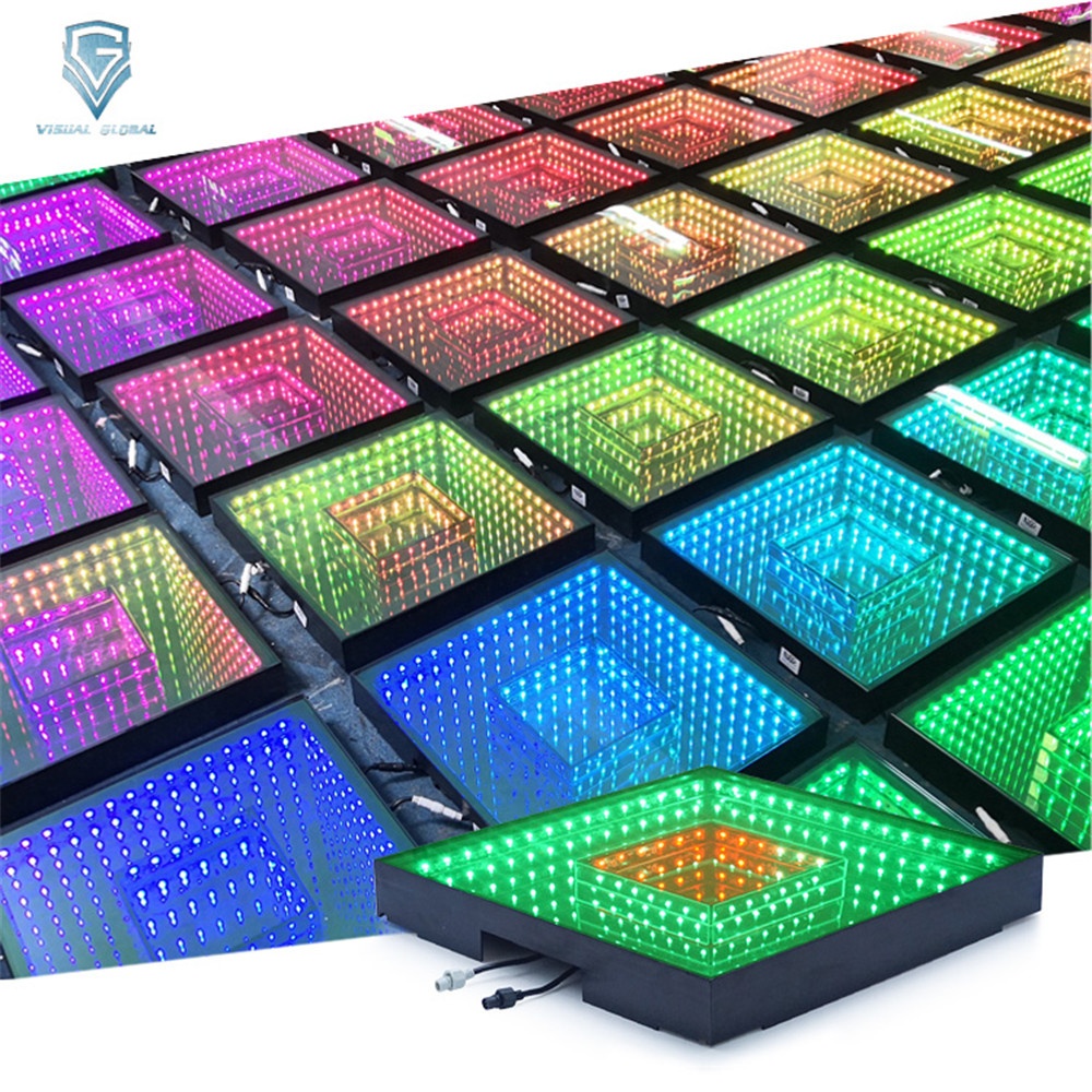 Оптом двойное зеркало 3D Гуанчжоу Свадьба ночной клуб LED танцпол