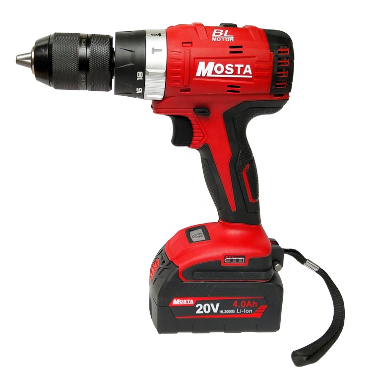 MOSTA 20V Power Tools safe Li-ion Cordless Impact Drill Electric Power Tools Set with 2.0Ah Li-ion Battery