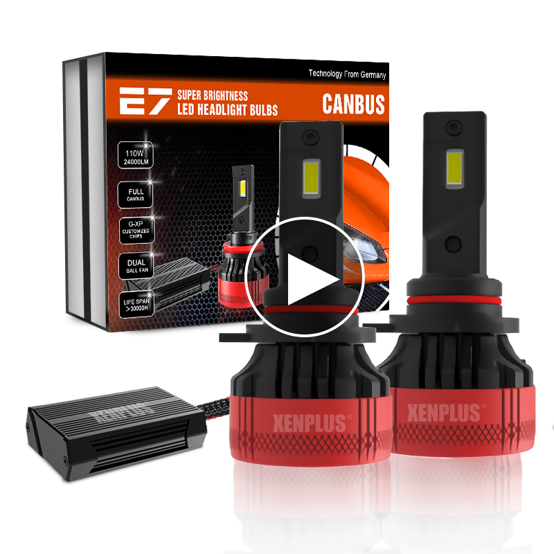 XENPLUS Лидер продаж E7 ПОЛНЫЙ Canbus супер яркие светодиодные фары 55 Вт 9012 12000LM 6500K Авто светодиойдный налобный лампы