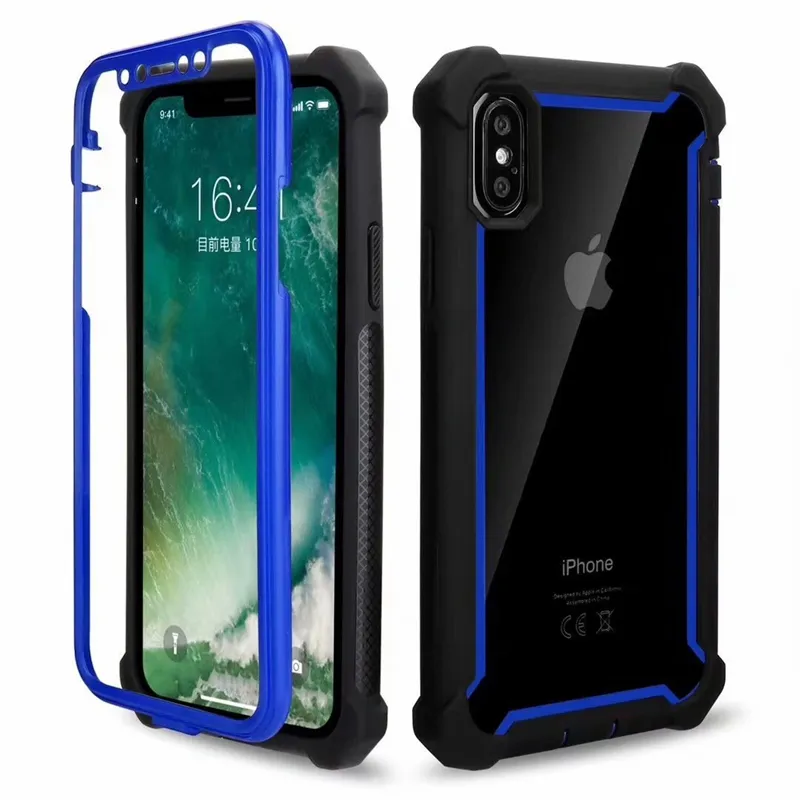 Wholesale Shockproof Clear Hard Hybrid Mobile Phone Case For iPhone 11 Pro Max Transparent 2 In1 Cases