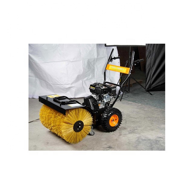 Community snow removal facility Brush type snow sweeping appliance High horsepower snow throwing apparatus