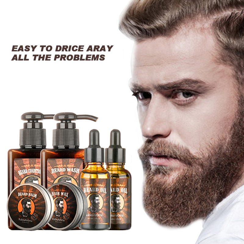 OEM Organic Color Plant Pure Raw Customized Private Label Beard Oil Leave in Conditioner Growth Oil for Men Beard Grooming Kit