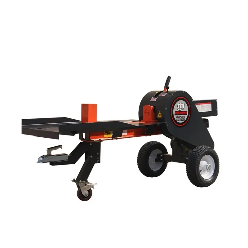 Horizontal working gasoline log splitter with 34T ram force for splitting woods