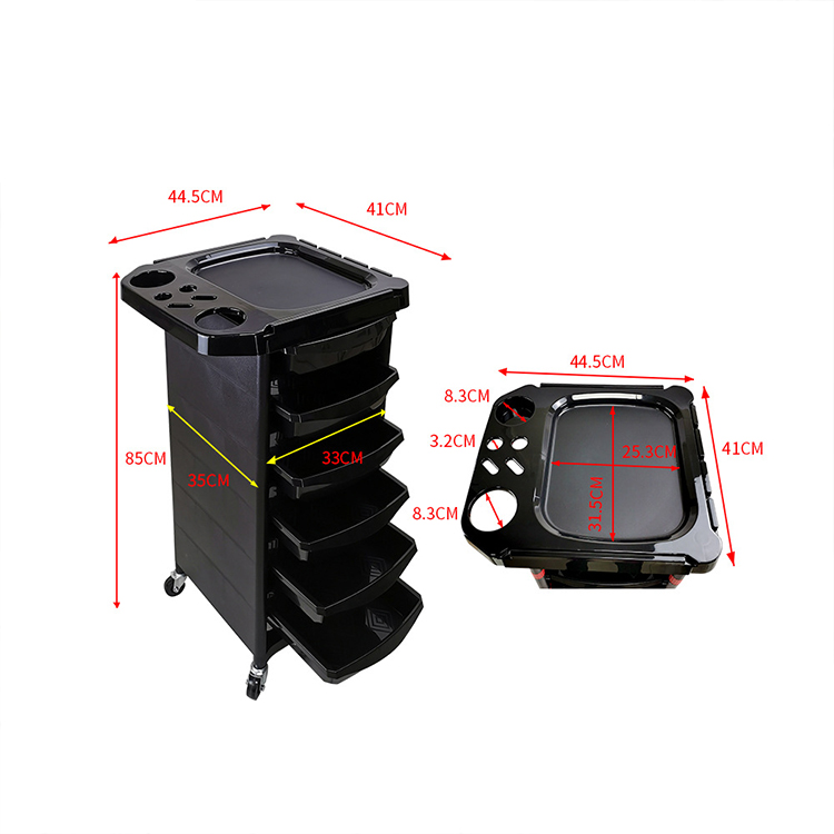 Hair Salon Tool Car Multifunctional Tool Cabinet Beauty Barber Shop Hair Stylist Salon Trolley