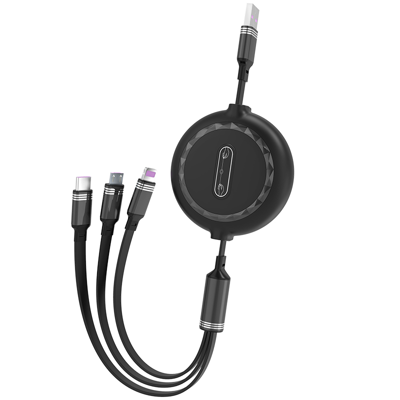 Универсальный Выдвижной Многофункциональный 3 в 1 USB-кабель для зарядки и передачи данных