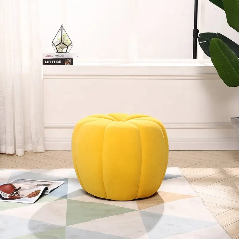 Fabric Puff Floor Foot Stools Velvet Pouff Geant Housse Ottomans and Pouf Square Stool Ottoman Velour Design Footstool