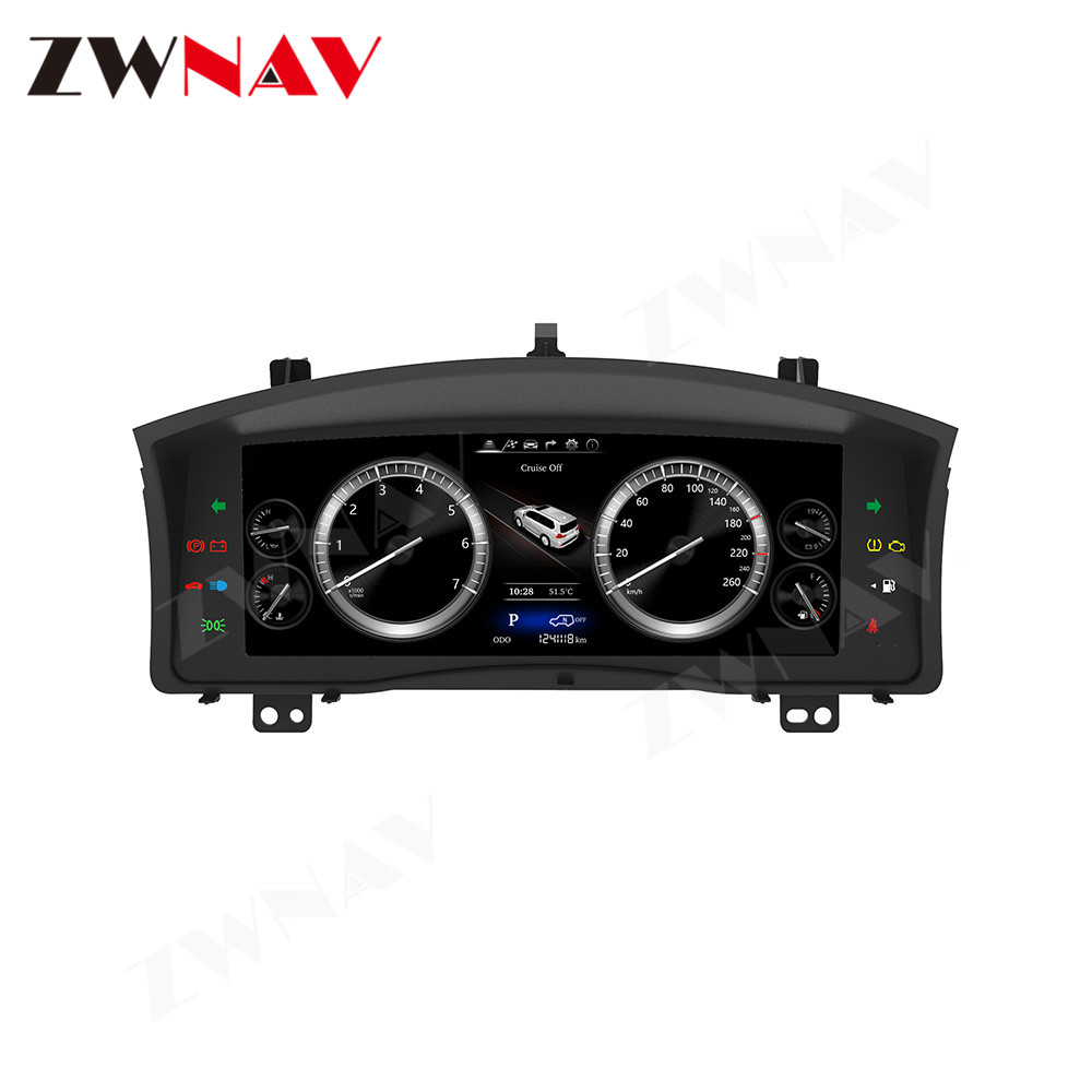 ZWNAV Android 9.0 Car Meter screen For Lexus LX570 2007-2015 Dashboard screen Car GPS Navigation Multimedia