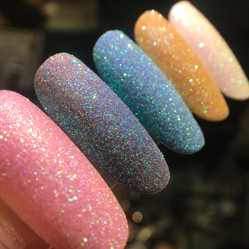 Королева блестящие разноцветные переливающиеся туфли High Gloss обогащения полезных ископаемых песок эффект Nail Art Блеск порошок погружения