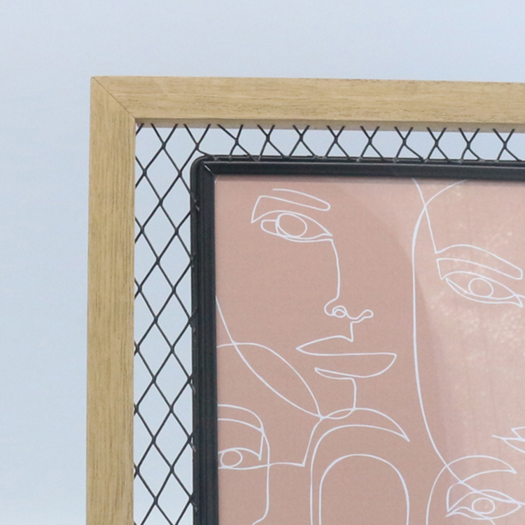 Wooden HOME photo frame 4X6" picture frame with metal wire for home decoration