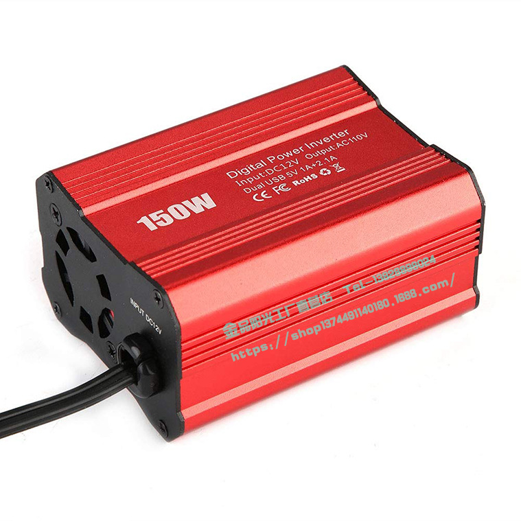 Двойной USB 150W ЕС/розетка стандарта США AC/DC 12V к переменному току 110V/220V преобразователь питания адаптер портативный автомобильный инвертирующий усилитель мощности зарядное устройство 50/60Hz