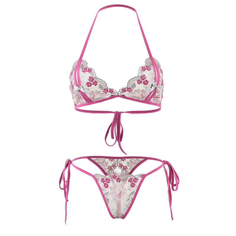 erotic seductive women night wear sexy hot sexy lace Mesh transparency lingerie sets