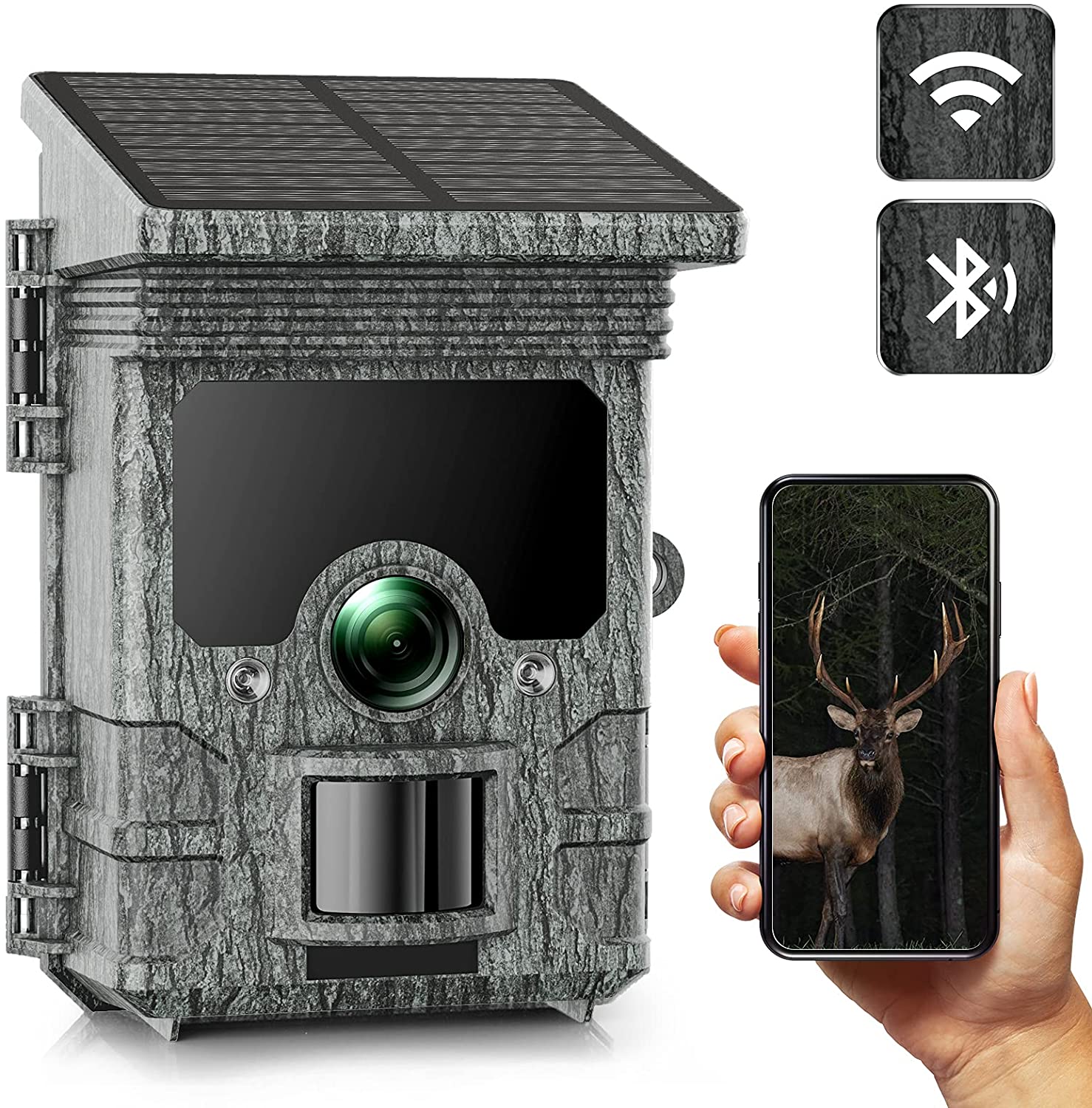 RD7000WF 46MP/4K wide-angle Lens Solar-powered WiFi Wildlife Trail Hunting Camera