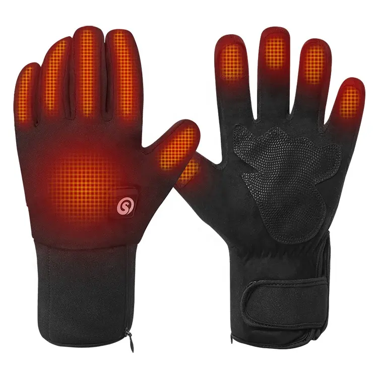 Winter Waterproof Rechargeable Battery Motorcycle Ski Thermal Hand Outdoor Sports Heated Cycling Gloves