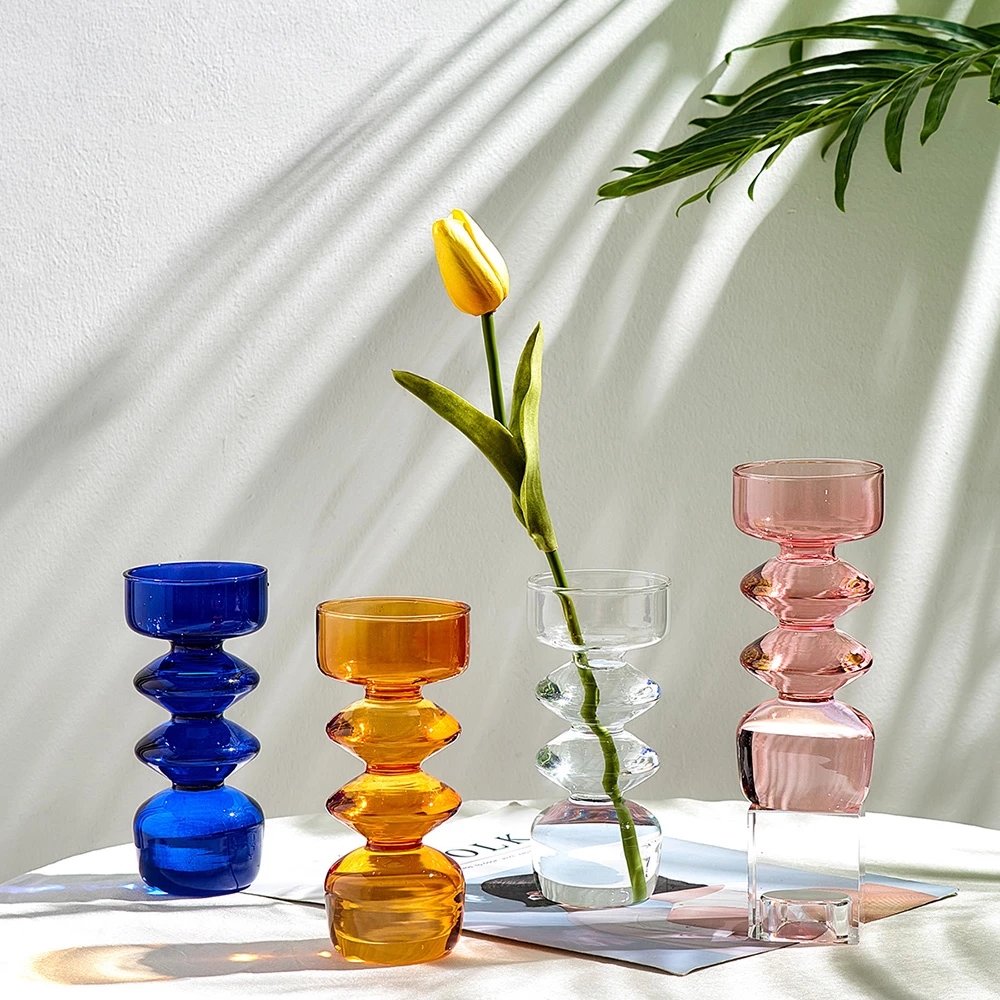 Nordic Home Decor Hydroponics Vases Creative Bubble Vase Dried Flower Glass Plant Terrarium Vase Decoration Home Flower Pots