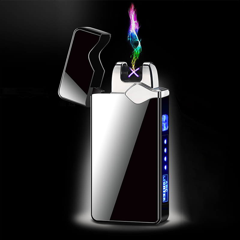 Беспламенная ветрозащитная электрическая usb-зажигалка с двойной дугой, индивидуальный подарок, Электронная плазменная зажигалка