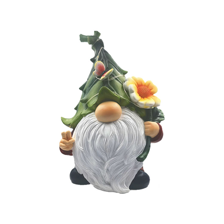 Newest folk crafts Design Christmas Gnome Flower Solar Panel Valentine Gnomes Easter Christmas Gnome Ornaments