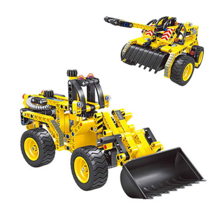 2 in 1 Engineering Vehicle Blocks 261PCS High Quality Engineering Series Bricks Block Kids Creative Building Blocks Toy