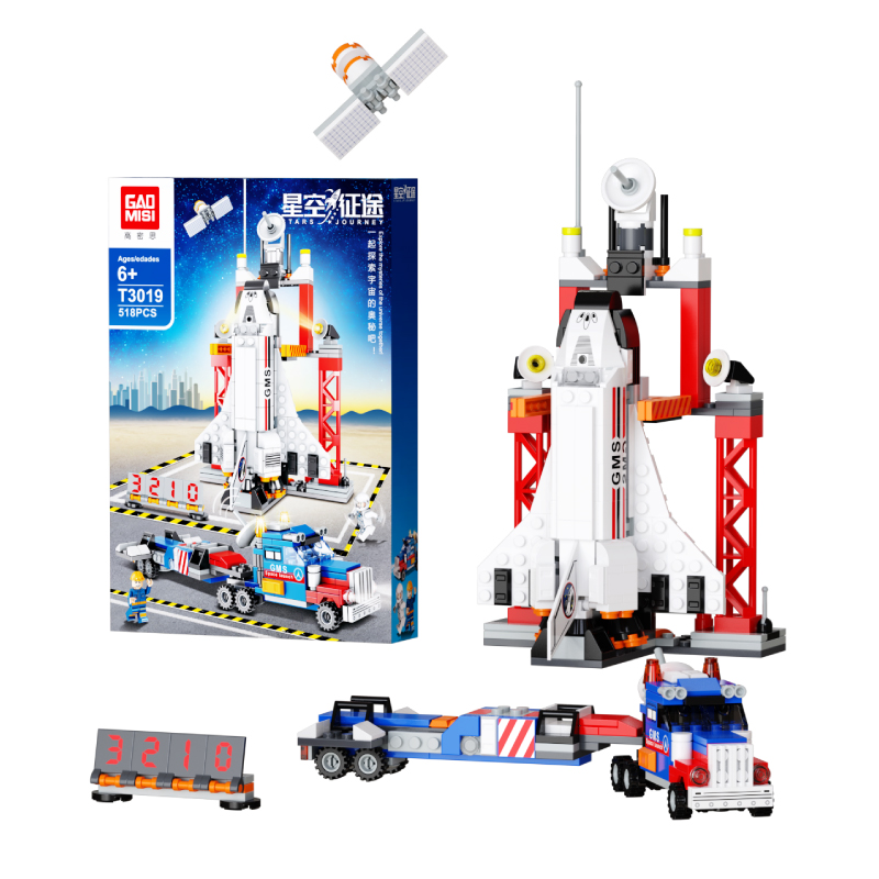 Gaomisi T3019, пластиковый GMS Shenzhou, пилотный космический корабль, конструктор, креативные игрушки «сделай сам», подарок для детей