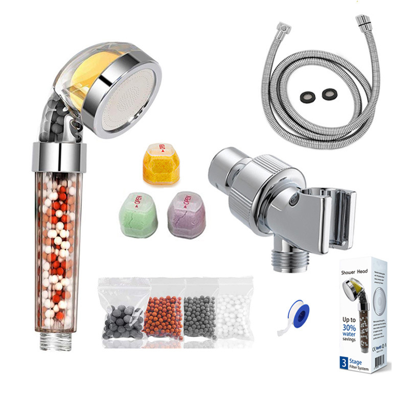 purify high pressure hand held shower head with antichlorine Ionic Filtration shower head