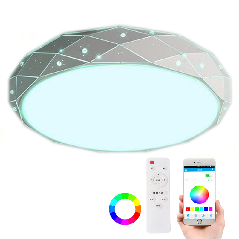 Modern RGB music LED Ceiling Lights Home Lighting APP Control Music Light Bedroom Lamps Smart 36W Ceiling Lamp