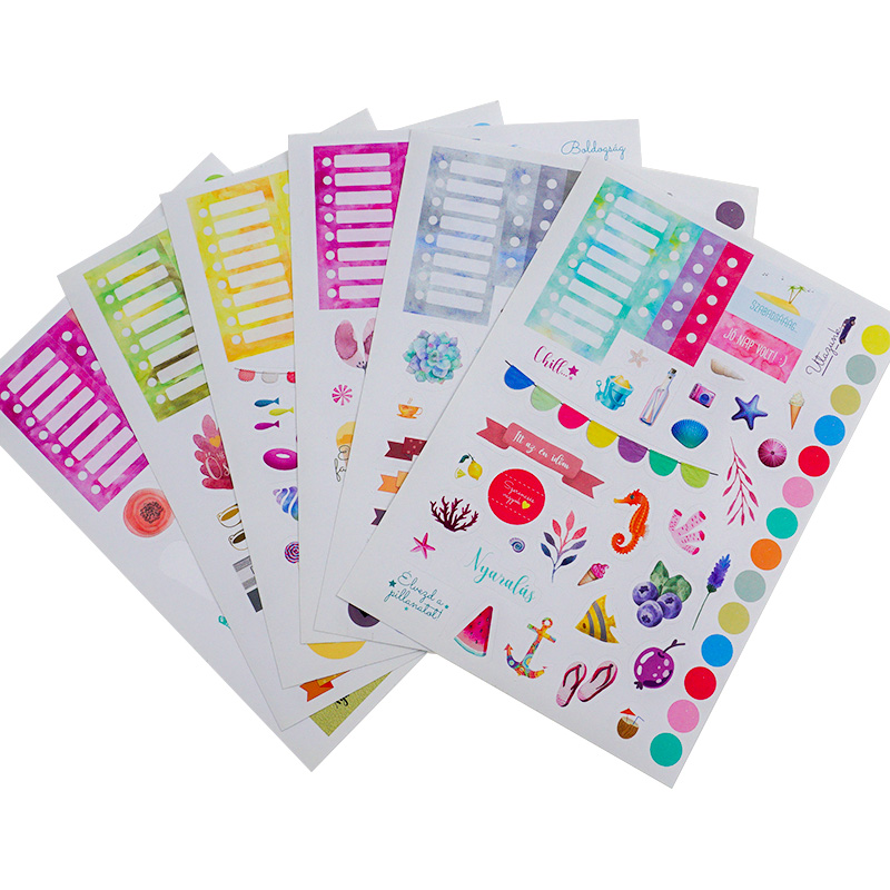 Factory Cheap Price Kraft Waterproof Labels Paper Sticker With Cartoon In Sheet For Child
