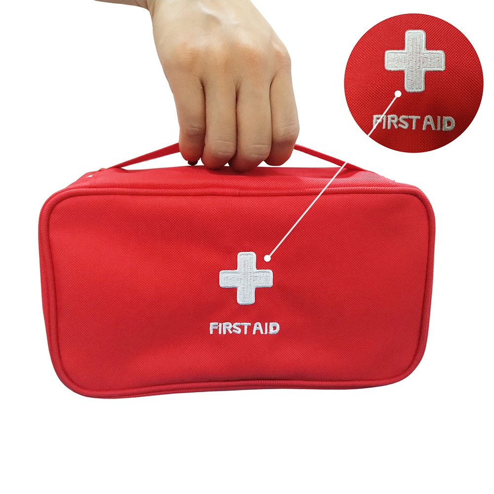 Cars and outdoor water-proof medical first aid kit packet with Portable Travel Bag