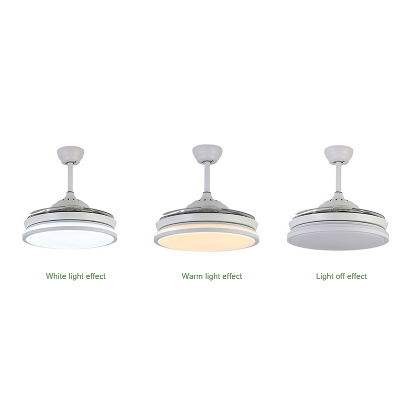 Modern Ceiling Fan Lights Lamps Remote Control 42inch Gold Silver Led lumiere Dining room Bedroom Fan Lighting