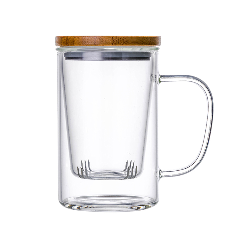Стеклянная Пивоваренная чашка Pyrex, чашка для заваривания чая, кружка премиум класса с рассыпчатыми листьями, цветами, чайником и кофейником, ситечком для заваривания, бамбуковой крышкой