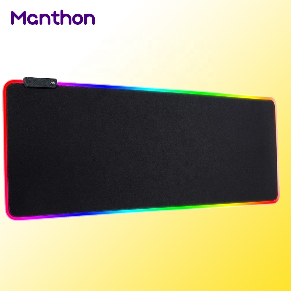 Большой резиновый RGB-коврик для мыши с принтом логотипа под заказ, размер XL, XXL