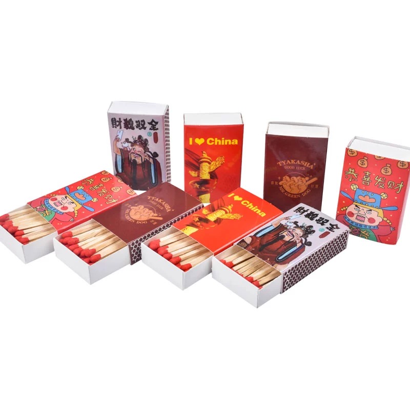 Custom Matchbox Paper Boxes for Cake Room Old Match & Hospital Art & Hotel Logo Printing Advertising Gift