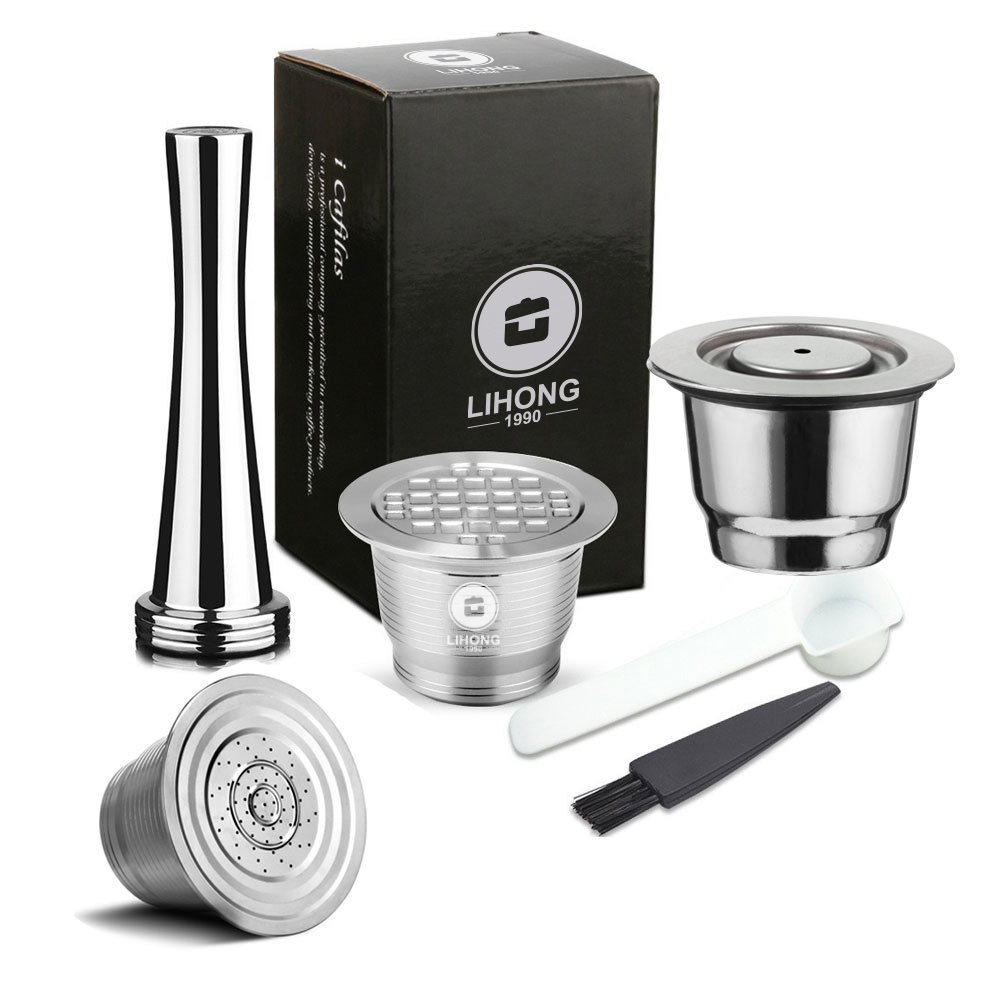 Аксессуары LIHONG Nespresso многоразовые капсулы для кофе Vertuo Pods с логотипом на заказ и различными стилями крышек
