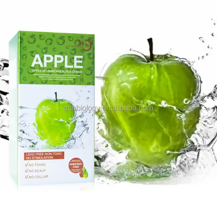 Oem Custom Color Hair Long Time Last Permanent Ammonia Free Apple Dye Color Cream Herbal Beard and Hair Styling Cream Temporary