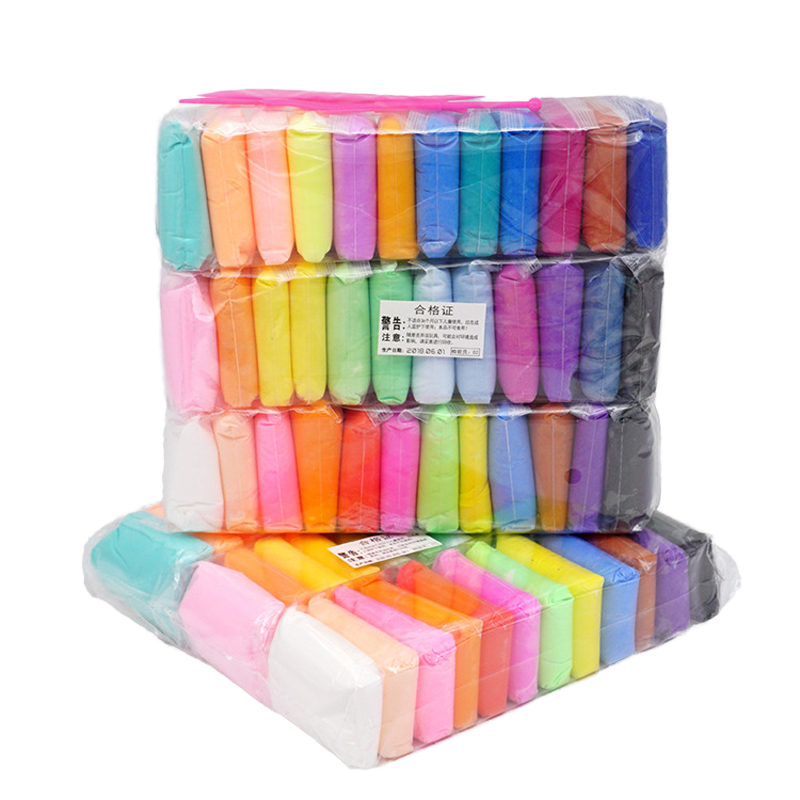 Ultra Light weight 12 24 36-Color Clay Suit Children's Playdough & Slime Plasticine with Air Clay