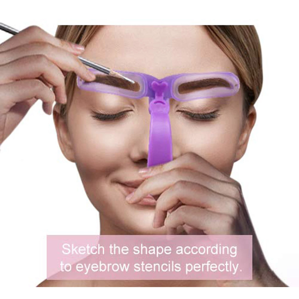 Easy To Use Permanent Makeup Eyebrow Stencil Kit 8 Pairs Different Eyebrows Shape Stencil Kit Template Makeup