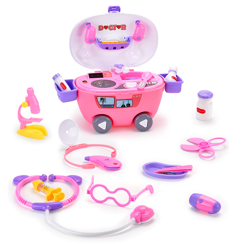 Игла Стетоскоп Игрушка Игровой набор многофункциональное хранение медицинский автомобиль игрушка домашний доктор ролевые игрушки