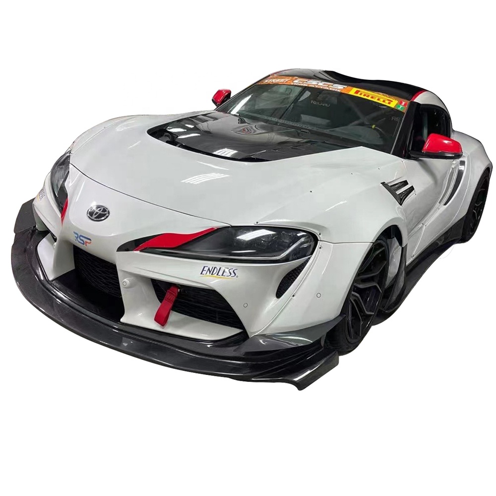 VRS Style GR SUPRA комплект кузова автомобиля для Toyota Supra A90 из углеродного волокна Передние Задние губы боковые юбки багажник спойлер капот