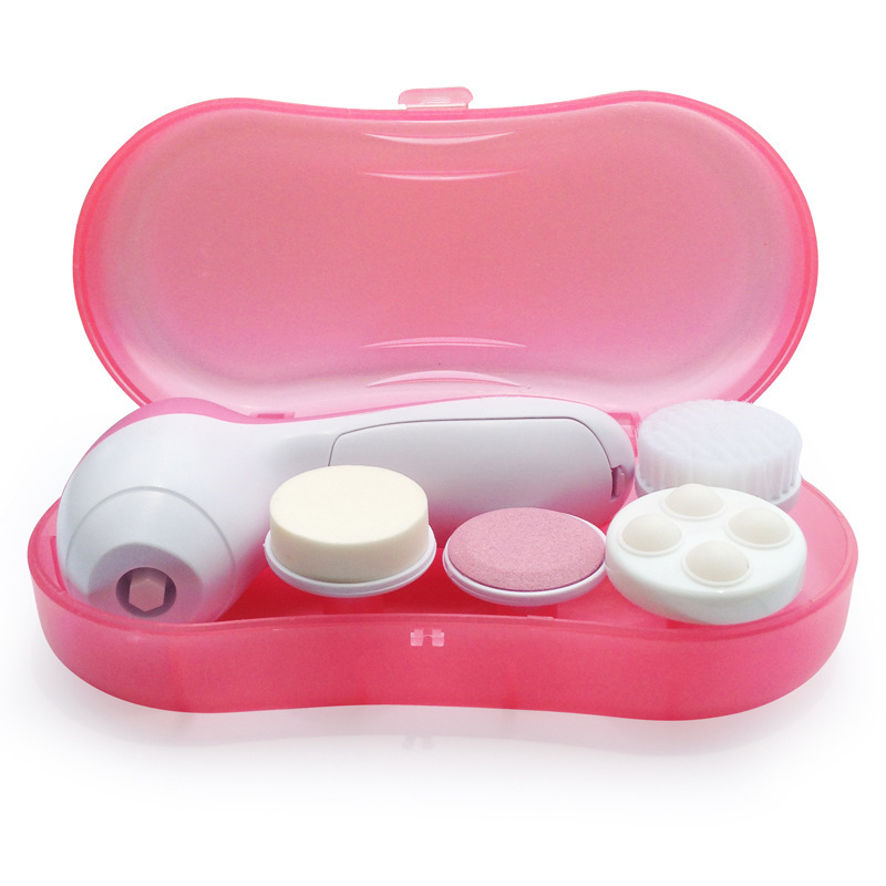 Water-Resistant Facial Cleansing Spin Brush Set with 4 Interchangeable Brush Heads Face Spa Brush for blackhead removel