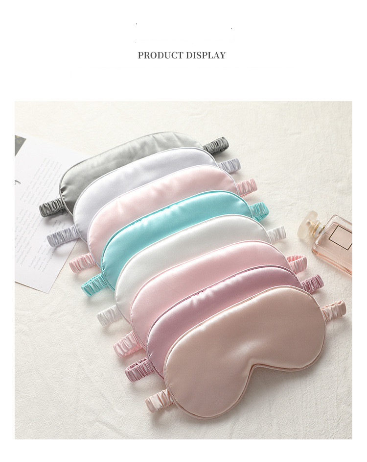 Double-sided imitation silk sleep eye mask shading elastic strap travel eye mask