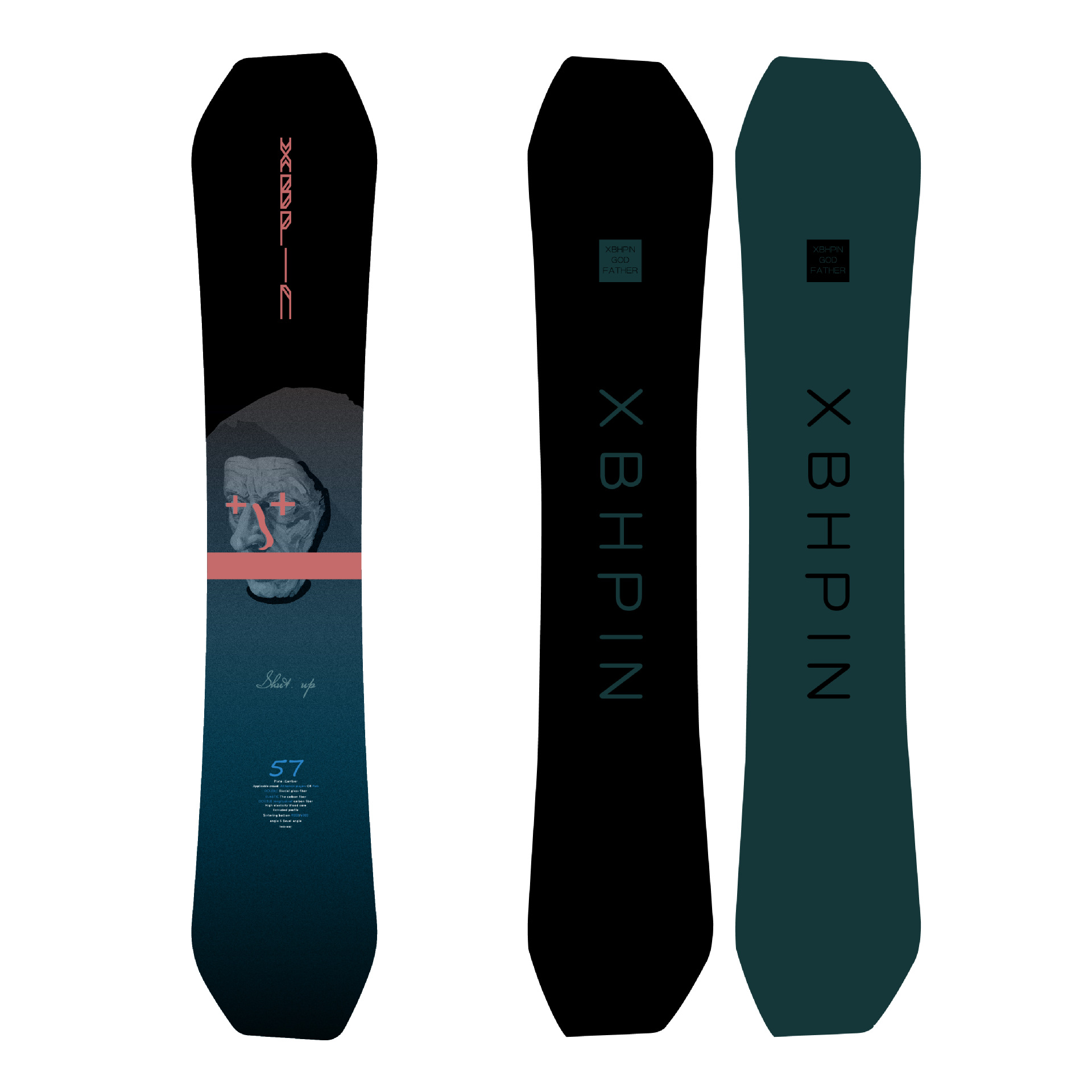 New style lightweight skiing 160cm adult custom snowboard