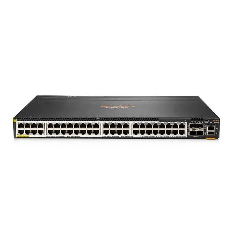 Аруба 6300 м 48-портовый HPE Smart Rate1/2,5/5GbE класс 6 PoE и 4-портовый SFP56 переключатель JL659A