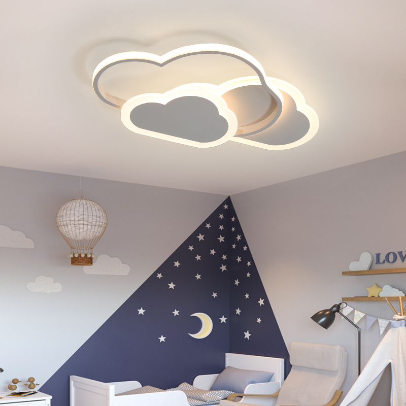 Led Ceiling Lamp For Children's Room Bedroom Study Nursery Modern Dimmable Creative Child Cloud Chandelier Lighting Fixture