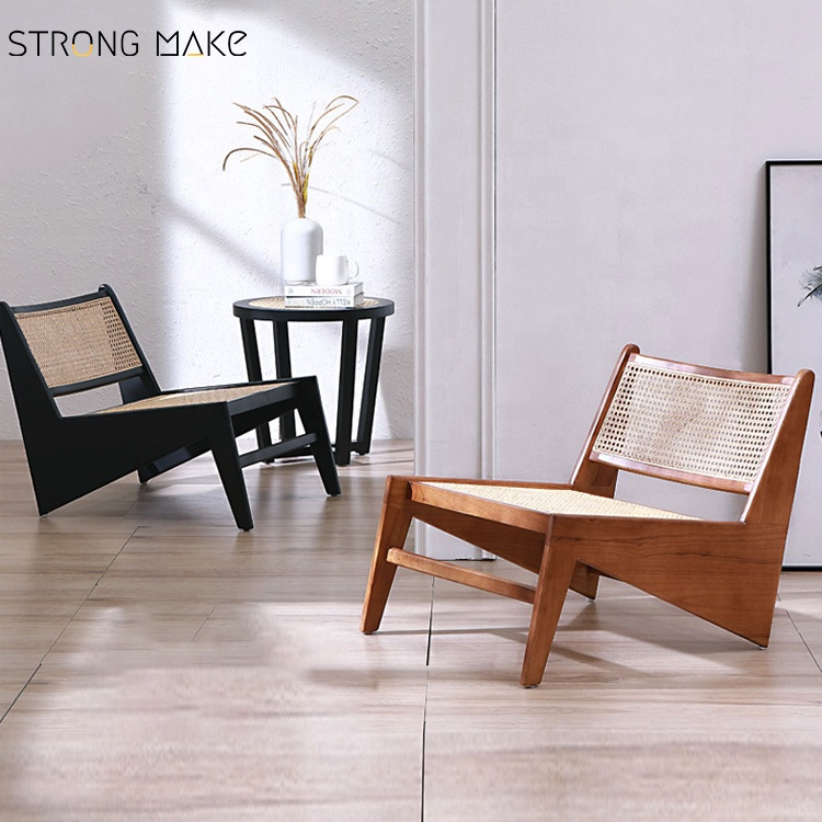 Современное кресло для гостиной pierre jeanneret le corbusier, кресло из ротанга из цельной древесины, кресло-кенгуру, кресло для отдыха и отдыха