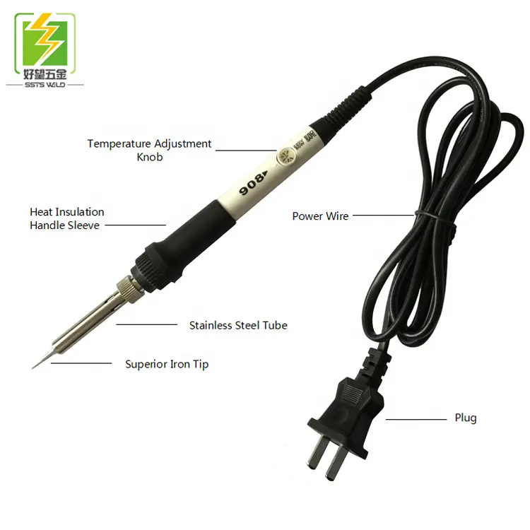 Factory low price SSTS-SIPH-908 adjust temperature soldering iron 60w Imported heater type electric soldering iron