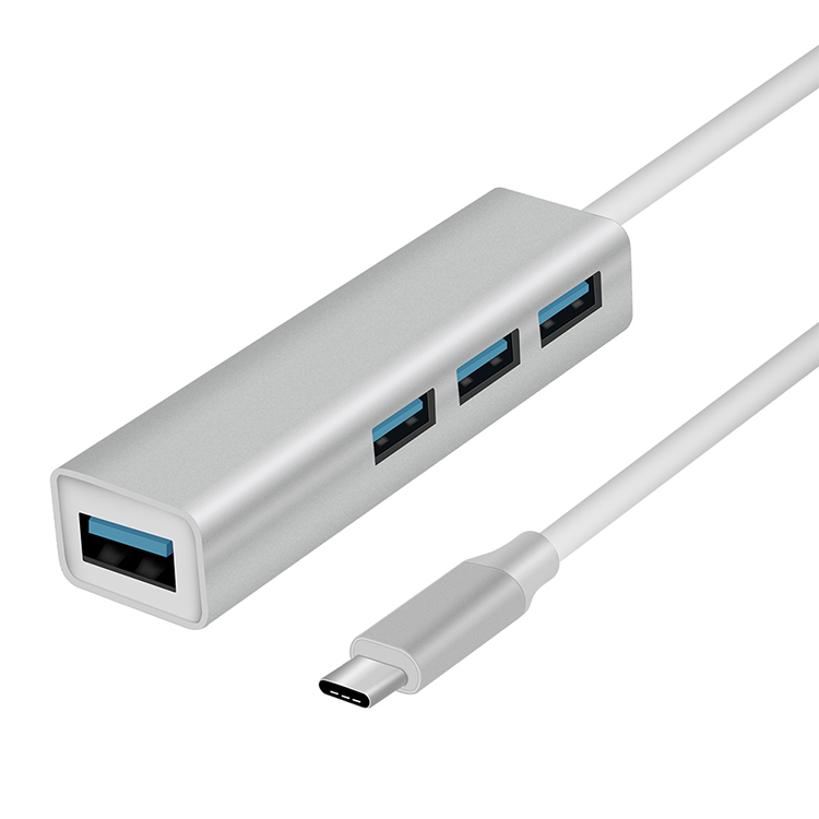 Корпус из алюминиевого сплава USB 3,1 сетевой адаптер Высокая скорость передачи данных Usb концентратор с 3 портами (стандарт концентратор портов для компьютера
