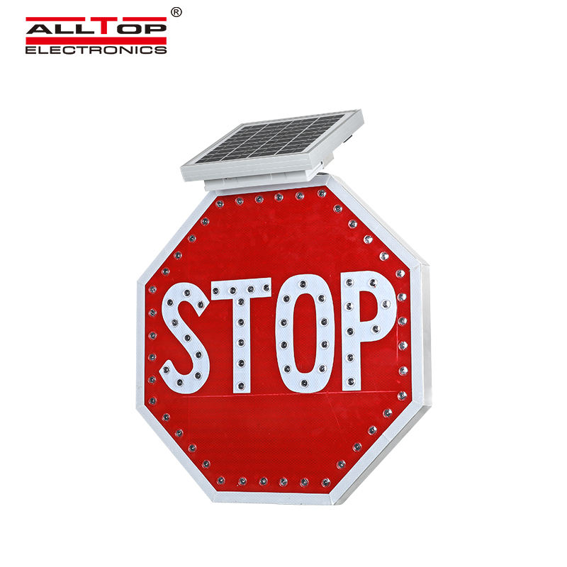 ALLTOP Новый дизайн ip65 водонепроницаемый алюминиевый наружный дорожный светодиодный солнечный предупреждающий фонарь дорожный знак