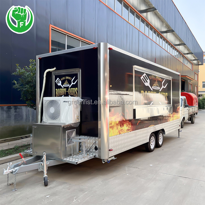 Fast Food Trailers Fully Equipped Truck Mobile Food Trailer Kitchen Fast Full Kitchen